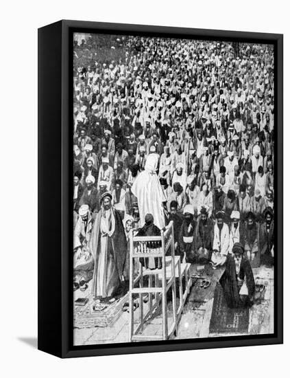 Pious Moslems Gathered at the 'Durbar of God, Mecca, Saudi Arabia, 1922-null-Framed Premier Image Canvas