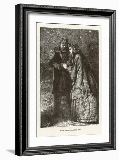 Pip and Estella Walk Arm in Arm-Marcus Stone-Framed Art Print