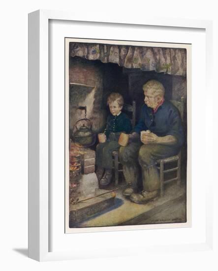 Pip and Joe Gargery-Jessie Willcox-Smith-Framed Art Print
