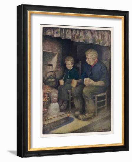 Pip and Joe Gargery-Jessie Willcox-Smith-Framed Art Print