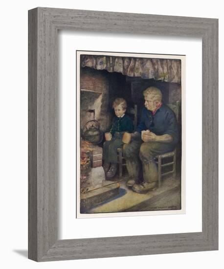 Pip and Joe Gargery-Jessie Willcox-Smith-Framed Art Print