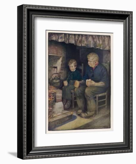 Pip and Joe Gargery-Jessie Willcox-Smith-Framed Art Print