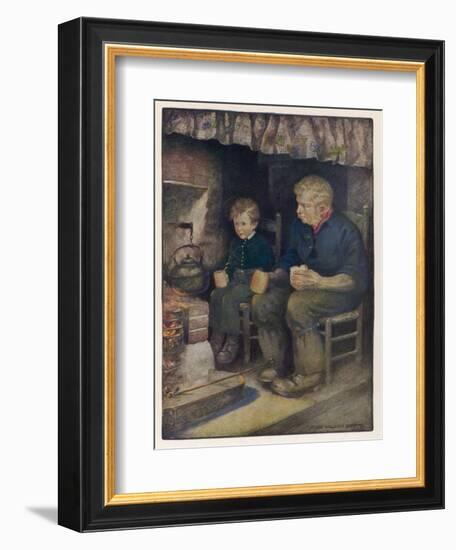 Pip and Joe Gargery-Jessie Willcox-Smith-Framed Art Print