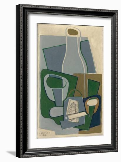 Pipe Et Paquet De Tabac, 1922-Juan Gris-Framed Giclee Print