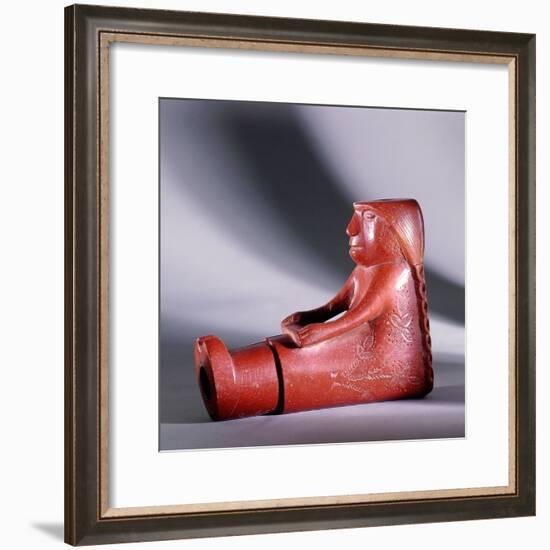 Pipe in the form of a seated woman-Werner Forman-Framed Giclee Print