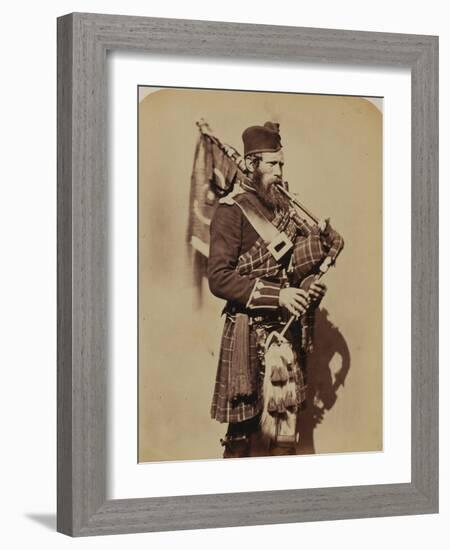 Pipe-Major Macdonald, 72nd (Duke of Albany's Own Highlanders) Regiment of Foot-Joseph Cundall and Robert Howlett-Framed Photographic Print