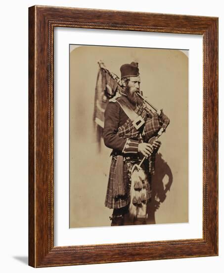 Pipe-Major Macdonald, 72nd (Duke of Albany's Own Highlanders) Regiment of Foot-Joseph Cundall and Robert Howlett-Framed Photographic Print