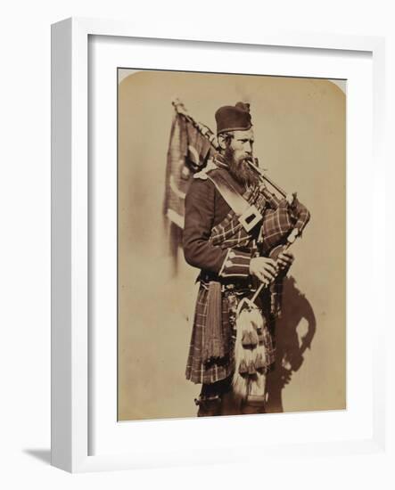 Pipe-Major Macdonald, 72nd (Duke of Albany's Own Highlanders) Regiment of Foot-Joseph Cundall and Robert Howlett-Framed Photographic Print