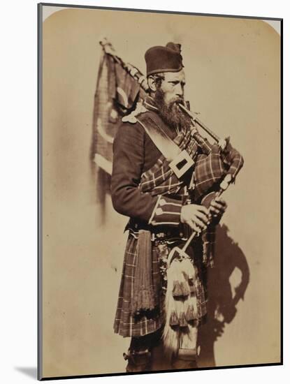 Pipe-Major Macdonald, 72nd (Duke of Albany's Own Highlanders) Regiment of Foot-Joseph Cundall and Robert Howlett-Mounted Photographic Print