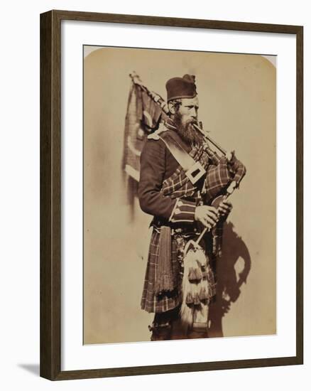 Pipe-Major Macdonald, 72nd (Duke of Albany's Own Highlanders) Regiment of Foot-Joseph Cundall and Robert Howlett-Framed Photographic Print