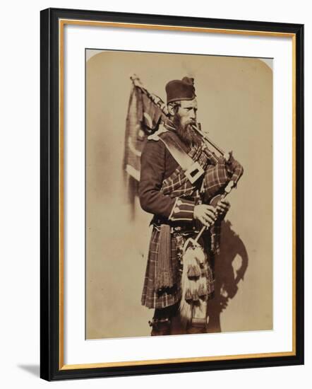 Pipe-Major Macdonald, 72nd (Duke of Albany's Own Highlanders) Regiment of Foot-Joseph Cundall and Robert Howlett-Framed Photographic Print