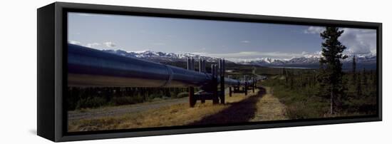 Pipeline Passing Through a Landscape, Trans-Alaskan Pipeline, Alaska, USA-null-Framed Premier Image Canvas