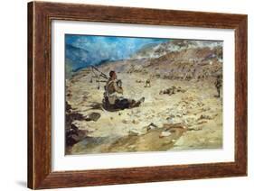 Piper George Findlater (1872-1942) of the Gordon Highlanders Earning the Victoria Cross at Dargai…-Edward Matthew Hale-Framed Giclee Print