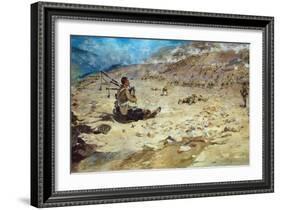 Piper George Findlater (1872-1942) of the Gordon Highlanders Earning the Victoria Cross at Dargai…-Edward Matthew Hale-Framed Giclee Print