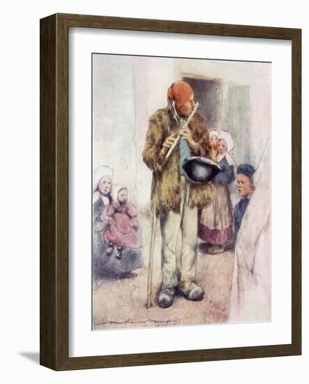 Piper in Brittany 1905-Mortimer Menpes-Framed Art Print