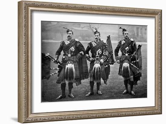 Pipers of the 1st Scots Guards, 1896-Gregory & Co-Framed Giclee Print
