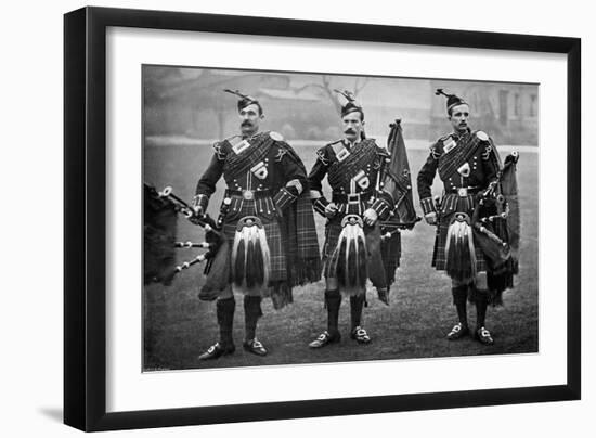 Pipers of the 1st Scots Guards, 1896-Gregory & Co-Framed Giclee Print