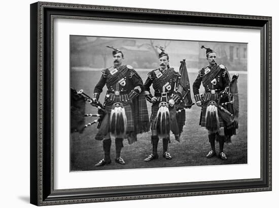 Pipers of the 1st Scots Guards, 1896-Gregory & Co-Framed Giclee Print