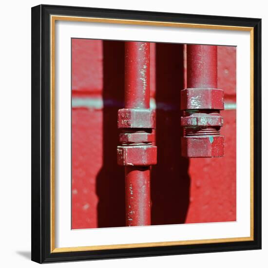 Pipes Square I-Gail Peck-Framed Photographic Print