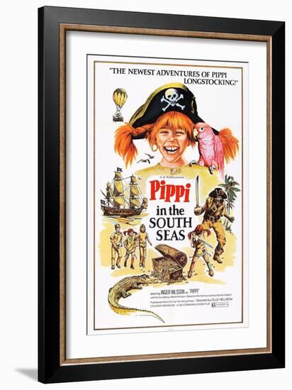 Pippi in the South Seas, (Aka Pippi Langstrump Pa De Sju Haven), Inger Nilsson, 1970-null-Framed Art Print