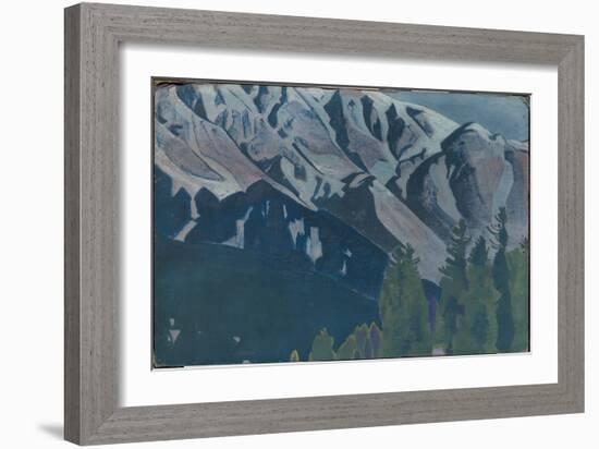 Pir Panjal, from the Series of the Same Title, 1925 (Tempera on Canvas Laid on Cardboard)-Nicholas Roerich-Framed Giclee Print