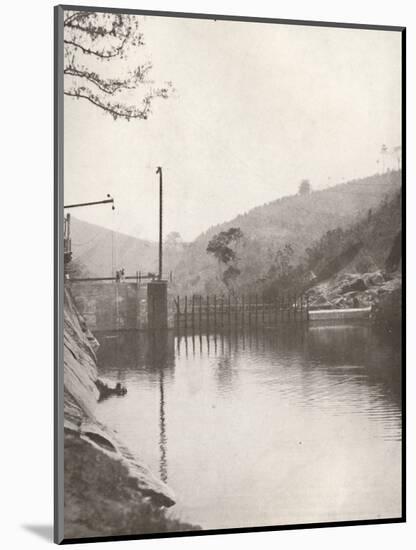 'Pirahy Diversion (Dam from up stream) of the Rio Light and Power Works', 1914-Unknown-Mounted Photographic Print