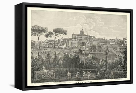 Piranesi View of Rome I natural-Giovanni Battista Piranesi-Framed Stretched Canvas