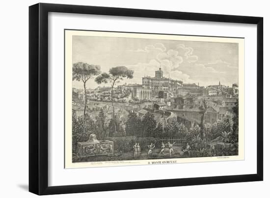 Piranesi View of Rome I natural-Giovanni Battista Piranesi-Framed Art Print