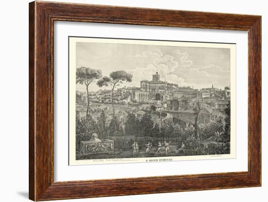 Piranesi View of Rome I natural-Giovanni Battista Piranesi-Framed Premium Giclee Print