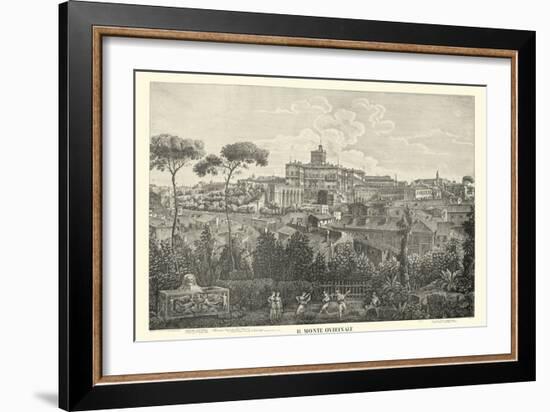 Piranesi View of Rome I natural-Giovanni Battista Piranesi-Framed Premium Giclee Print