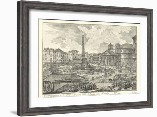 Piranesi View of Rome V natural-Giovanni Battista Piranesi-Framed Art Print