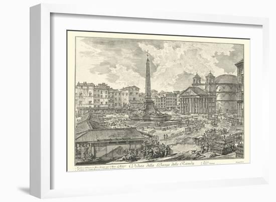 Piranesi View of Rome V natural-Giovanni Battista Piranesi-Framed Art Print