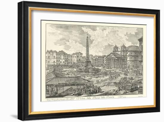 Piranesi View of Rome V natural-Giovanni Battista Piranesi-Framed Art Print