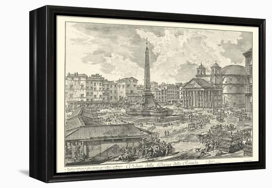 Piranesi View of Rome V natural-Giovanni Battista Piranesi-Framed Stretched Canvas