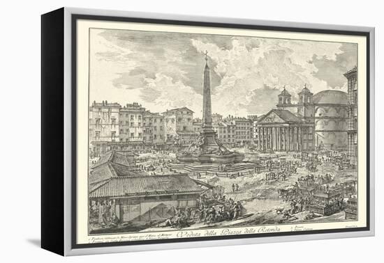 Piranesi View of Rome V natural-Giovanni Battista Piranesi-Framed Stretched Canvas