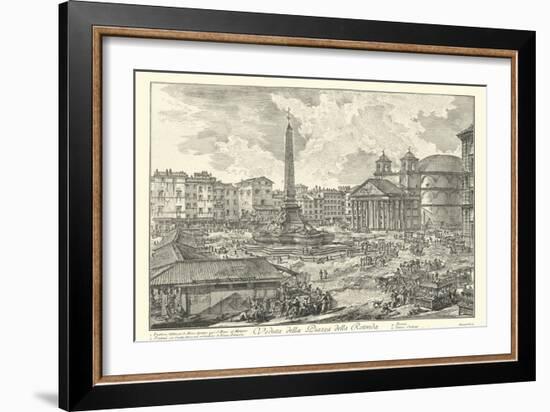 Piranesi View of Rome V natural-Giovanni Battista Piranesi-Framed Premium Giclee Print