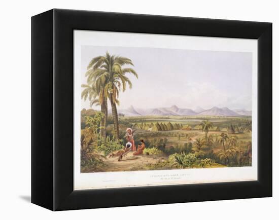 Pirara and Lake Amucu, the Site of El Dorado, from "Views in the Interior of Guiana"-Charles Bentley-Framed Premier Image Canvas