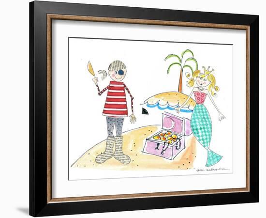 Pirate and Mermaid-Effie Zafiropoulou-Framed Giclee Print