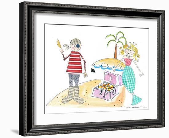 Pirate and Mermaid-Effie Zafiropoulou-Framed Giclee Print