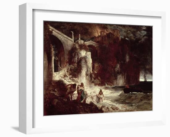 Pirate Assault on a Coastal Fort, 1872-Arnold Bocklin-Framed Giclee Print