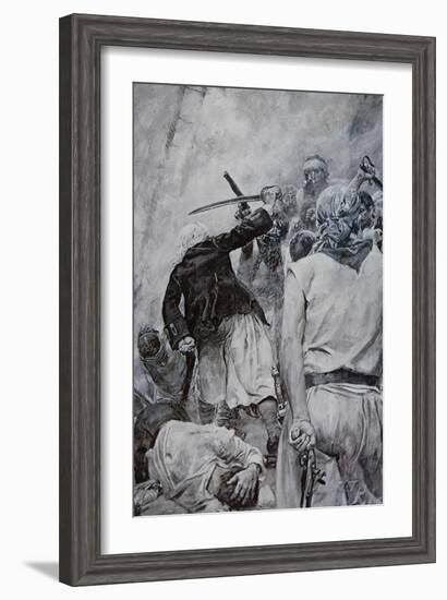 Pirate Fight-Howard Pyle-Framed Giclee Print