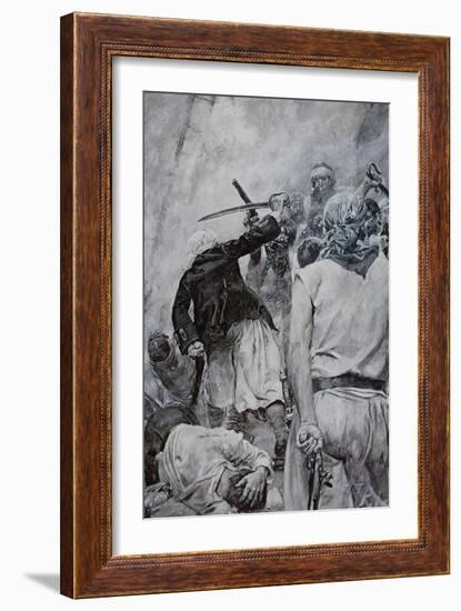 Pirate Fight-Howard Pyle-Framed Giclee Print