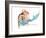 Pirate holding Mermaid-sylvia pimental-Framed Art Print