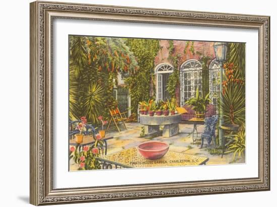 Pirate House Garden, Charleston, South Carolina-null-Framed Art Print