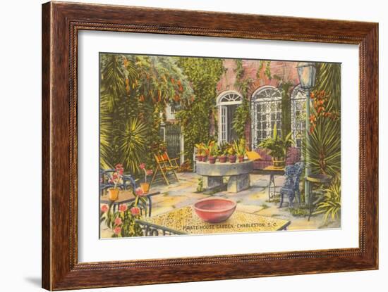 Pirate House Garden, Charleston, South Carolina-null-Framed Art Print