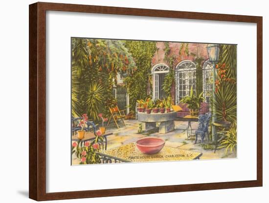 Pirate House Garden, Charleston, South Carolina-null-Framed Art Print