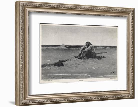 Pirate is Dumped by His Companions-Howard Pyle-Framed Photographic Print