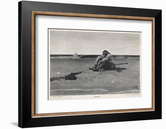 Pirate is Dumped by His Companions-Howard Pyle-Framed Photographic Print