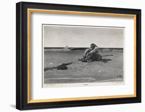 Pirate is Dumped by His Companions-Howard Pyle-Framed Photographic Print