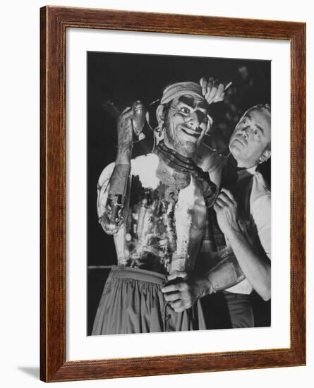 Pirate Robot in a New Disneyland Ride Called Pirates of the Caribbean-Ralph Crane-Framed Photographic Print